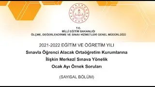LGS 2022 - Ocak Ayı Örnek Soruları Matematik Çözümleri