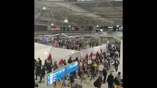 Protest of the workers of Athens at the Athens International Airport in solidarity with Palestine