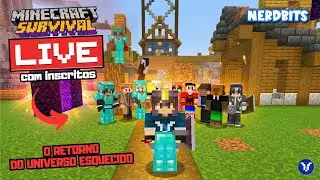 Minecraft com Inscritos mundo de sobreviv&ecirc;ncia!
