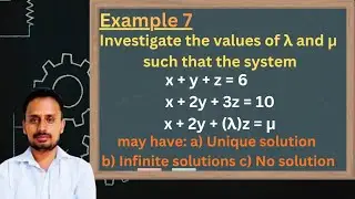 Test for consistency and solve the equation | Linear algebra | Part 7