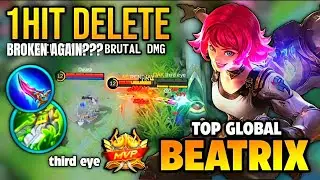 Beatrix One Hit Delete Damage Gameplay | Top Global Beatrix Build & Emblem | Mobile Legends