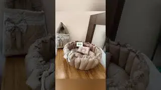 Round baby bed with holder /playgym #baby #newbornbaby #babybeddingset