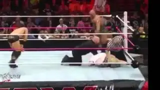 Fan Jumps into the Ring During Ryback vs the Miz