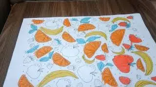 Coloring a Picture Full of Summer Fruits 3   Science Montage