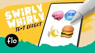 How to Make a SWIRLY TEXT EFFECT with EMOJIS in PROCREATE #Shorts - Quick Procreate Tutorial