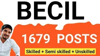 BECIL recruitment 2021 notification | BECIL vacancy 2021 | BECIL new Vacancy