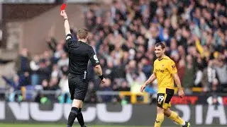 Jonny Otto RED CARD vs Leeds | Leeds United vs Wolves | 4-2