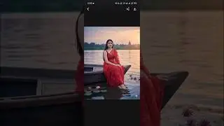 Hyper-Realistic 8K Portrait of Indian Woman 🌸 | Red Saree on Rustic Boat