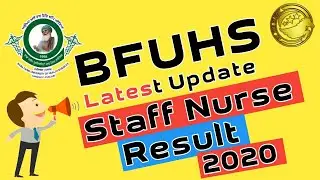 BFUHS Staff Nurse Result 2020 l BFUHS Staff Nurse Merit List l How To Check Result by SkJobAlert