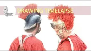Time-lapse drawing - romans in colour pencil  |  Candace Slager