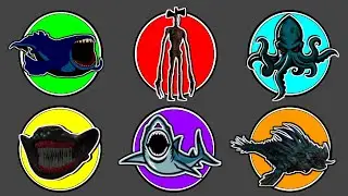 Spin Wheel Monster !! Megalodon vs Siren Head vs Bloop vs El Grand Maja vs Kraken vs Leviathan vs ..
