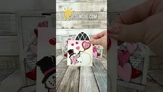 Turn SVG cuts into the cutest Valentine window display #crafts #decor #valentines