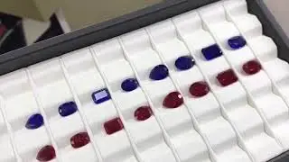 Lab created Ruby and Sapphire loose gemstones