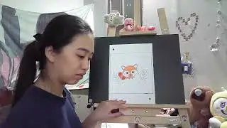 Coloring pages of a cute little fox.