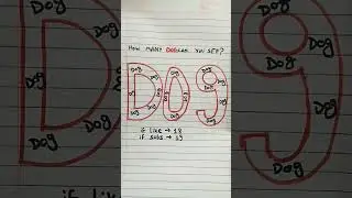 How many DOG can you see ? #fun #art #writing #love #like #share #shorts