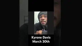 Fight Talk: Kyrone Davis We Talk on March 30TH #pbc #boxing #amazonprime Full Interview Up Now