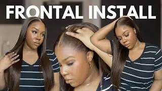 STEP-BY-STEP FRONTAL WIG TUTORIAL | DARK BROWN WIG MIDDLE PART BUSS DOWN| IAMYEYCHI X ALIPEARL HAIR