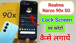 Realme Narzo 90x 5g me lock screen photo kaise aaye / always on display setting