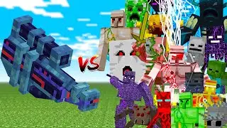 ORBITAL RAILGUN vs ALL TITAN MOBS in Minecraft 
