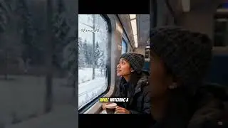 Winter Wonderland meets Tropical Paradise, #trending #shorts #aigenerated #train