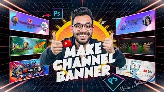 How to Create a YouTube Banner Design Using Photoshop | Step-by-Step Tutorial