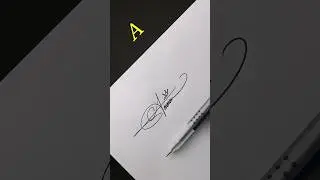 Letter A Professional Signature Idea #shorts