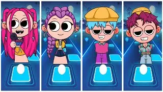 Kpop Demon Hunters 🆚 SAJA Boys 🎮 Tiles Hop EDM RUSH