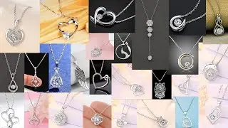 Silver Diamond Necklace Design l Silver Chain And Pendant For Girls l Chandi Chain ladies l Lockets.