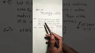 Order of Special linear Group with pyq by Nikki Yadav (Net Jrf) / @mathswithnikkiyadav
