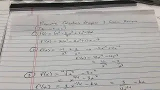 Remote Calculus Chapter 3 Exam Review Video Spring 2021