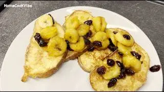 French Toast with Caramelized Banana 🍌 – Easy & Delicious Breakfast or Dessert!