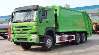 HOWO RHD 20CBM refuse compactor truck 10 wheeler 340HP rear loader on sale