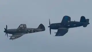 Supermarine Spitfire FR XIV RM927 & Chance Vought F4U Corsair Aircraft