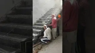 I need to fit side skirting of granite stairs #trending #construction #shorts