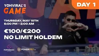 10 000€ Cash Game - Yoh Viral's Games - at Portomaso Casino in Malta