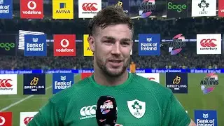Player of the Match Caelan Doris speaking after Ireland's win over Australia.