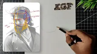 How to draw KGF Chapter 2 (Yash) step by step tutorial for beginners - PART 1
