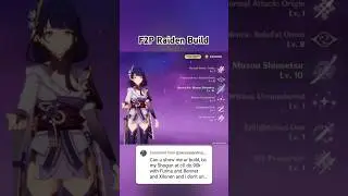 Raiden Shogun F2P Build #genshinimpact #raidenshogun #f2p