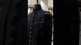 Designer wedding sherwani for groom | Black Indowestarn sherwani for men #sherwani #trending #groom
