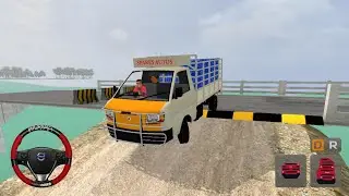 Ashok Leyland Dost Truck Mod Bussid | Indian Traffic Speed Breaker Road 😱 | Bus Simulator Indonesia 
