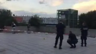 Police at scene, after knife attack near Lyon