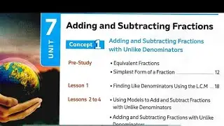 Unit 7 | Add & Subtract Fractions 🔥شرح وحل كتاب المعاصر Math خامسة ابتدائي 2026 خطوة بخطوة
