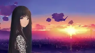 Anime Girl Sunset | Wallpaper Engine preview