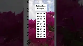 Subtraction   .  Examples  .