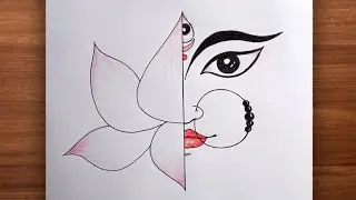 Durga Maa Drawing || How to draw Maa Durga || Easy Durga Devi Drawing || Durg Puja Drawing 