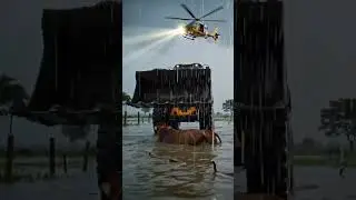 Cow Rescue from Flood | JCB Saves Cow Surrounded by Snakes