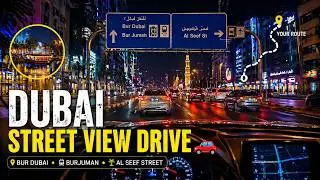 Burdubai Dubai Street View 🚗 | Dashcam Drive Mankhool, BurJuman & Al Seef | UAE 4K