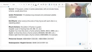 Poetry and Sonnet Literary Terms, Renaissance, English 12