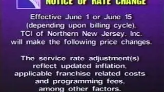 TCI of Northern NJ Channel 3 Video Bulletin Board 1997