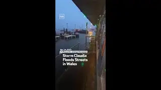 Storm Claudia Floods Streets In Wales